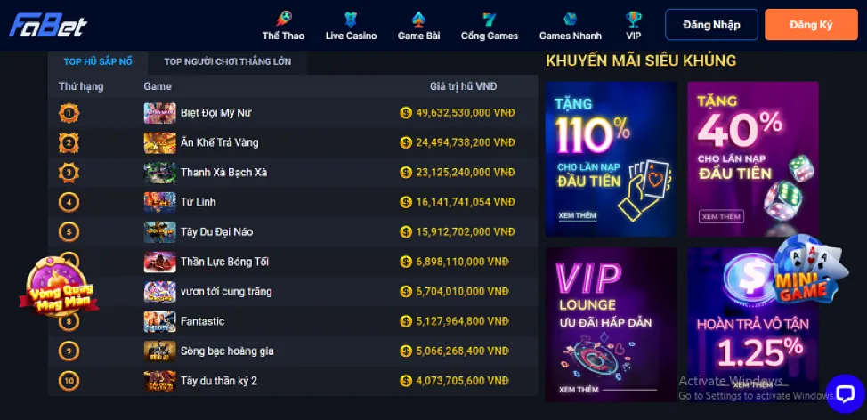Thưởng nạp lại hàng ngày tại 88new link vào